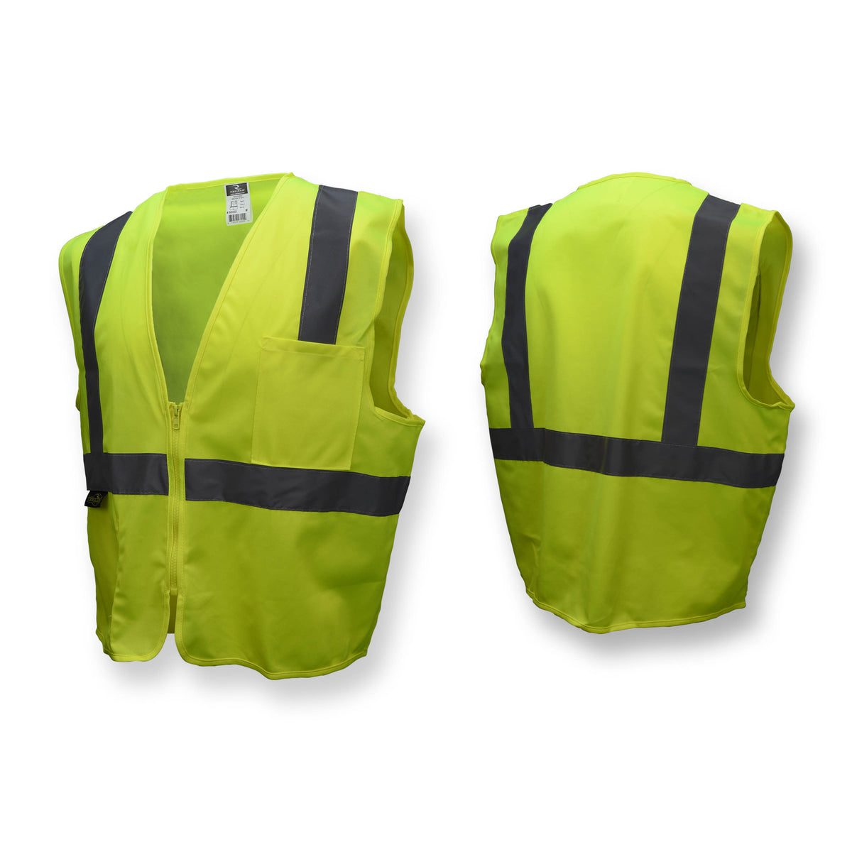 Radians SV2ZGS Class 2 Solid Green Economy Safety Vest - WRYKER Construction Supply