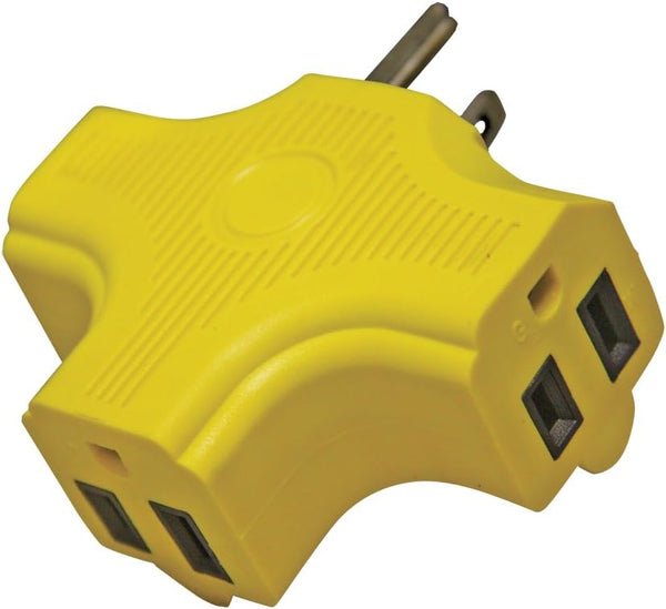 Yellow 3-Outlet Adapter