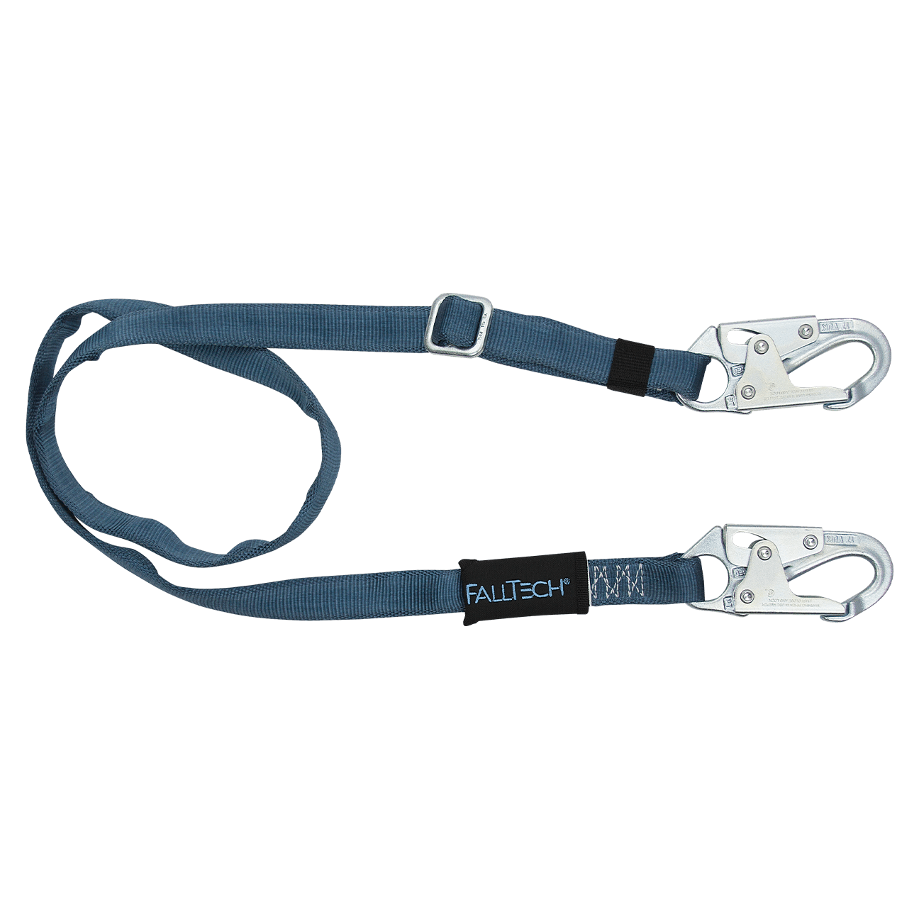 4'-6' Adjustable Restraint Lanyard w/ Steel Snap Hooks