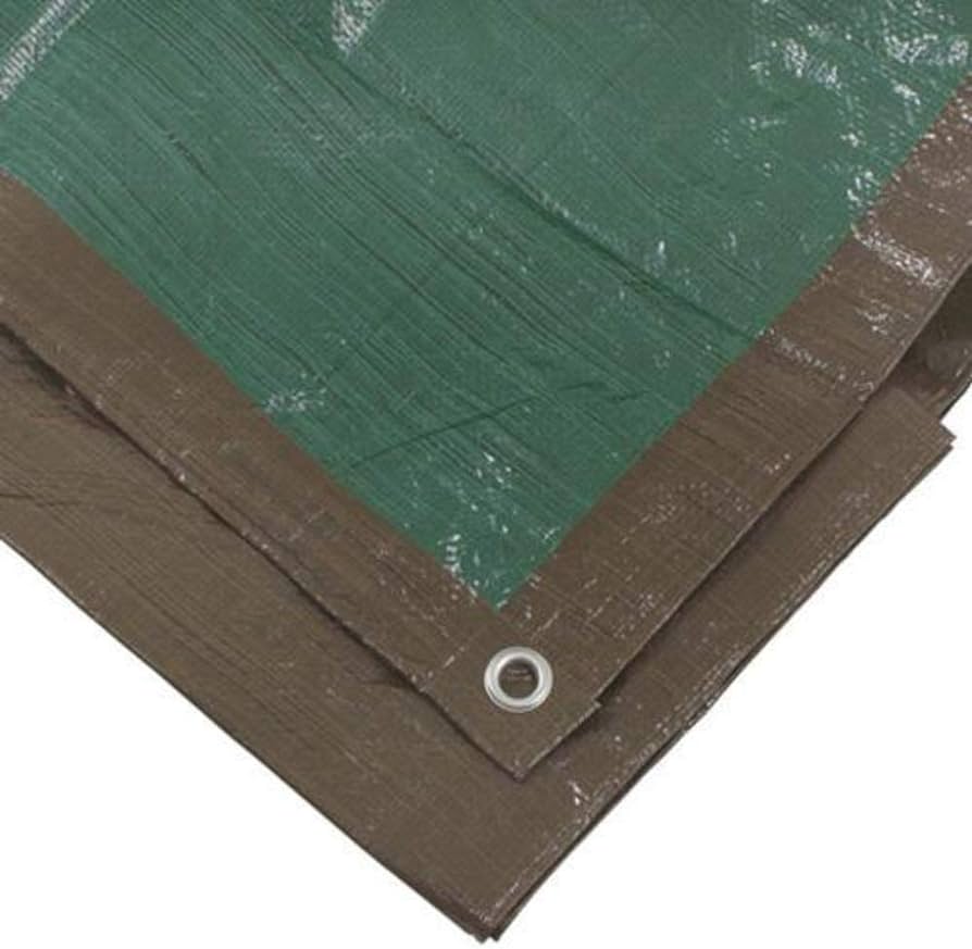 Mid-Grade (5.5 MIL) Brown/Green Waterproof Tarp 6'X8'