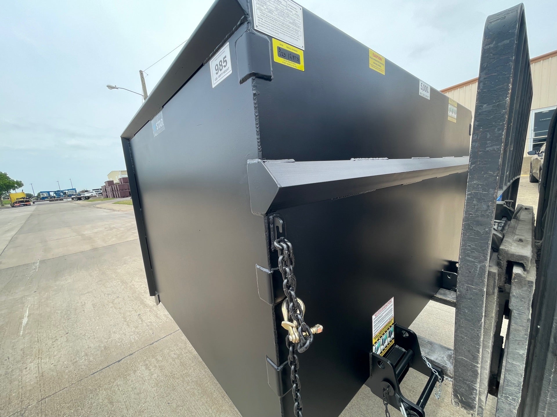 Star Industries 1430 Heavy Duty Trash Hopper (4'X5'X7' Forklift Attachment)