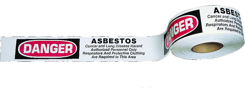 Danger Asbestos Hazard" 3" x 1000' 3 Color