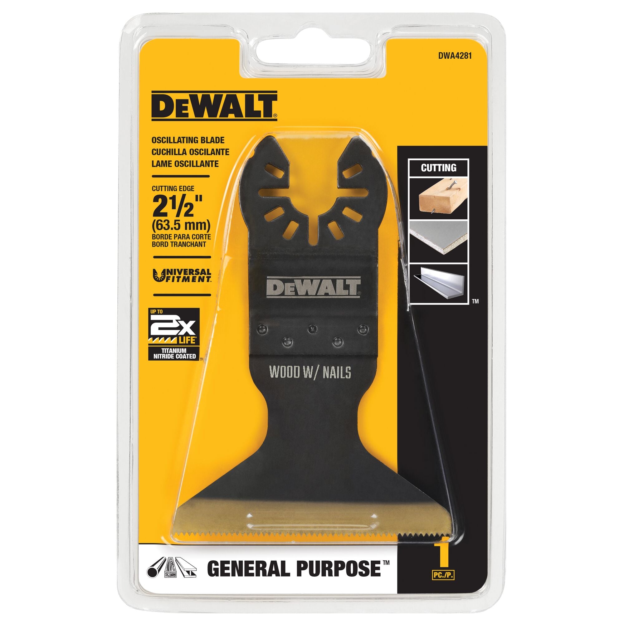 DeWALT Oscillating tool Blade General Purpose 2-1/2" Titanium