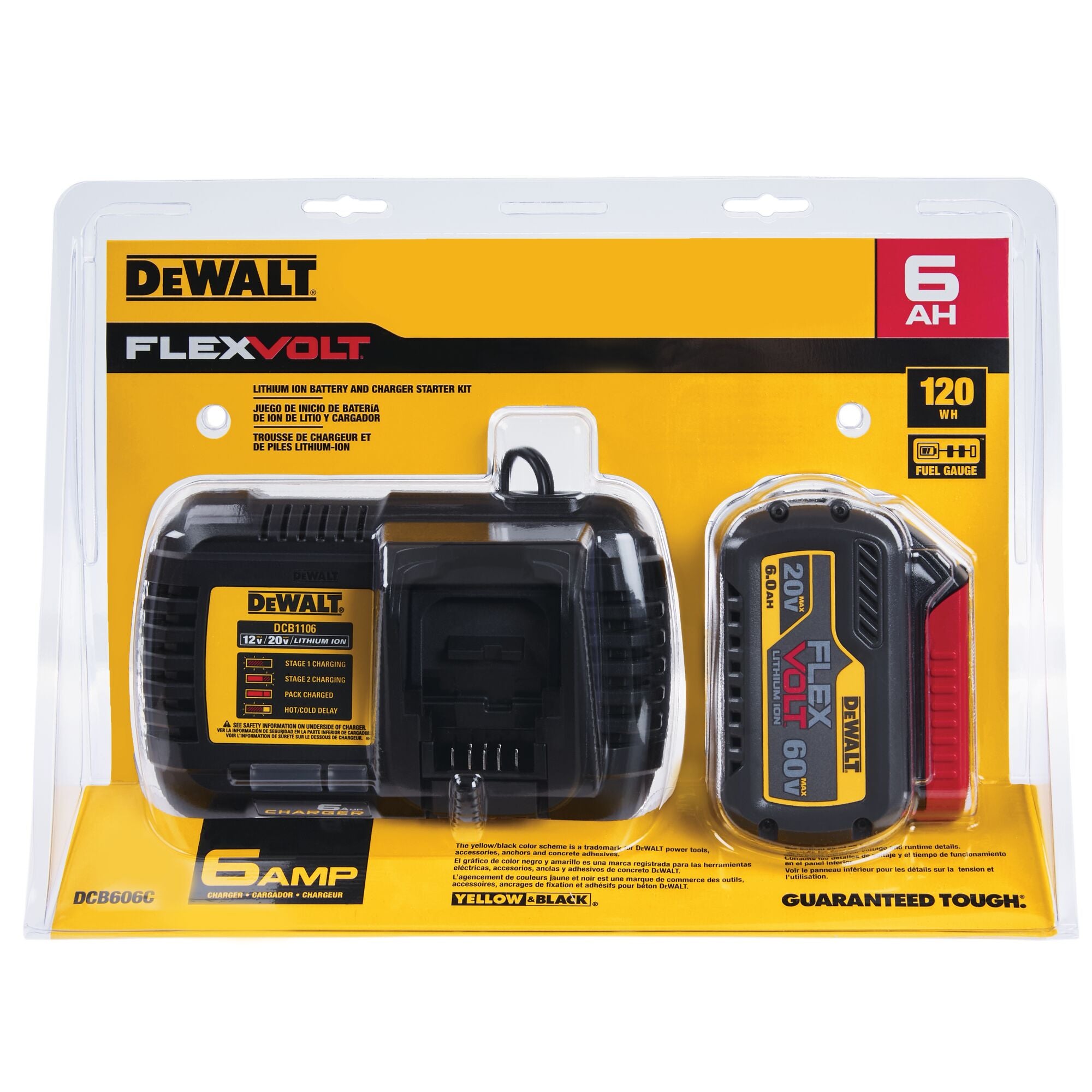 DeWALT DCB606C 20V/60V FlexVolt 6aH Battery with Charger