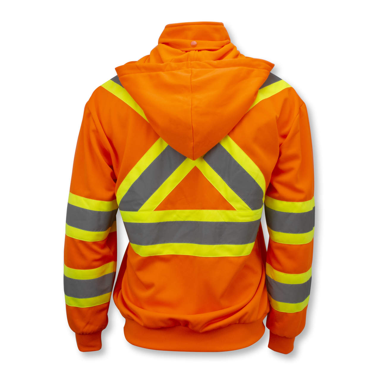 Radians SW01X-2 High Neck Zip Front X-Back Hooded Sweatshirt - WRYKER Construction Supply