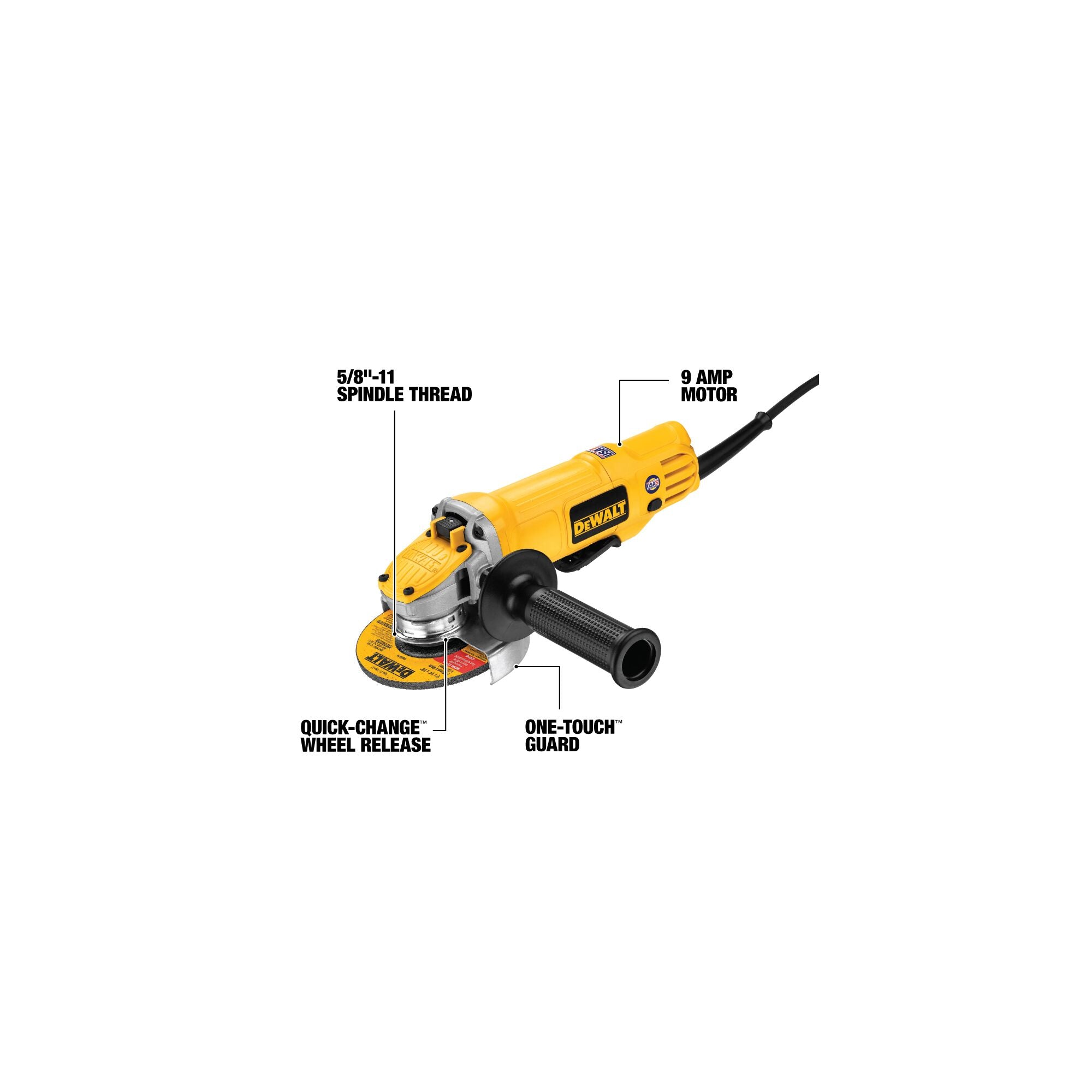 DeWALT DWE4120 Grinder 4 1/2" Corded No Lock On