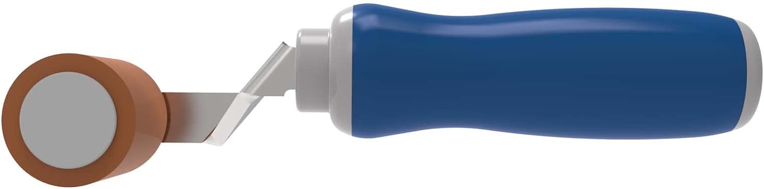 Everhard Convertible Seam Roller | 1-3/4"X 1-7/16" Single Angle Offset Silicone Roller | Ergonomic Right Handed Handle