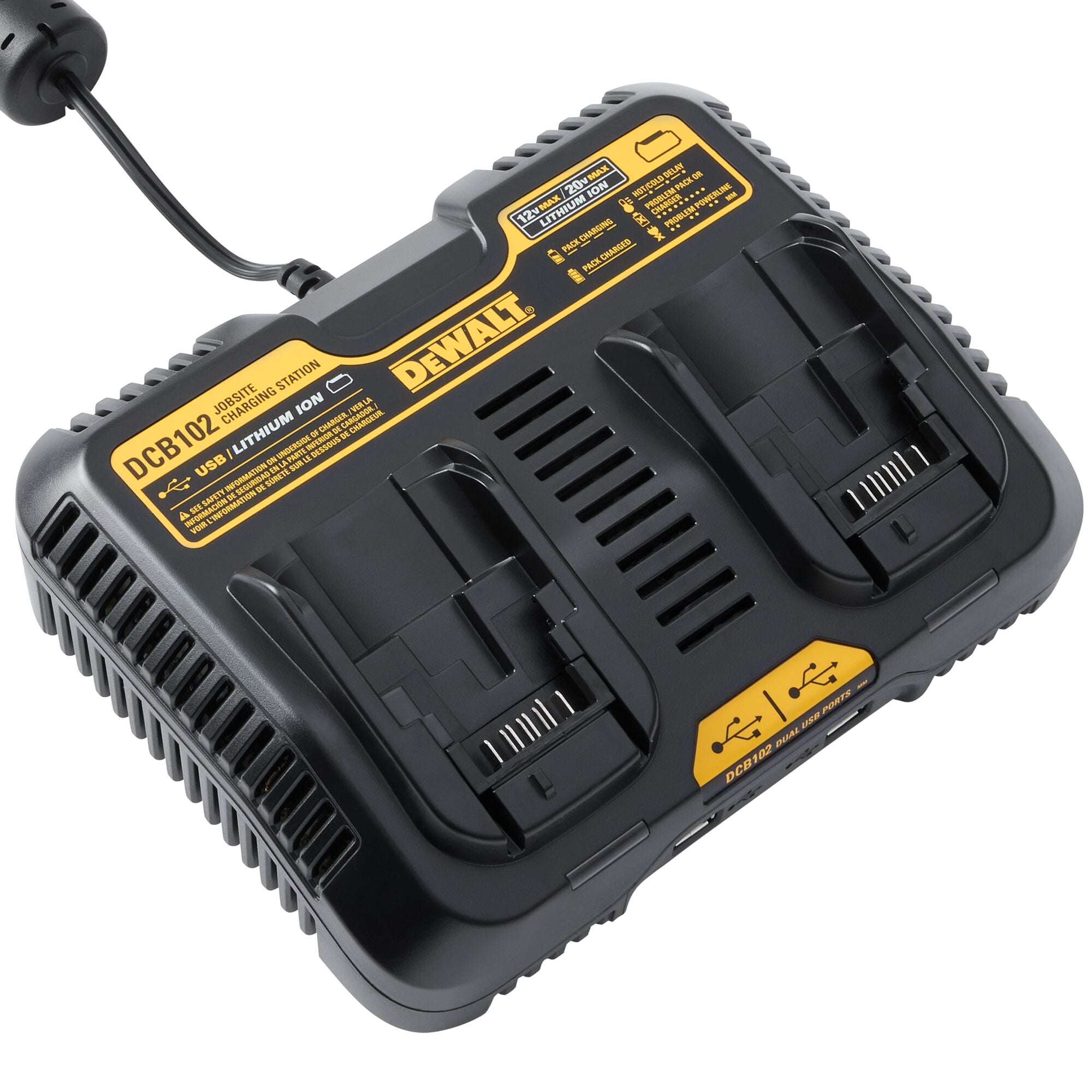 DeWALT Duo Port Charger 12V, 20V, 60 V