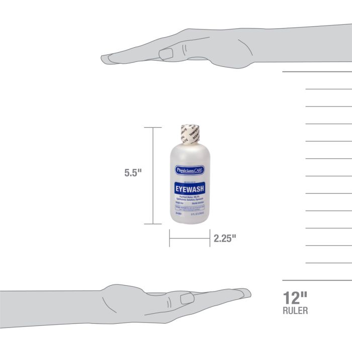 Emergency Eyewash Bottle With Screw Cap (8 oz. Bottle)