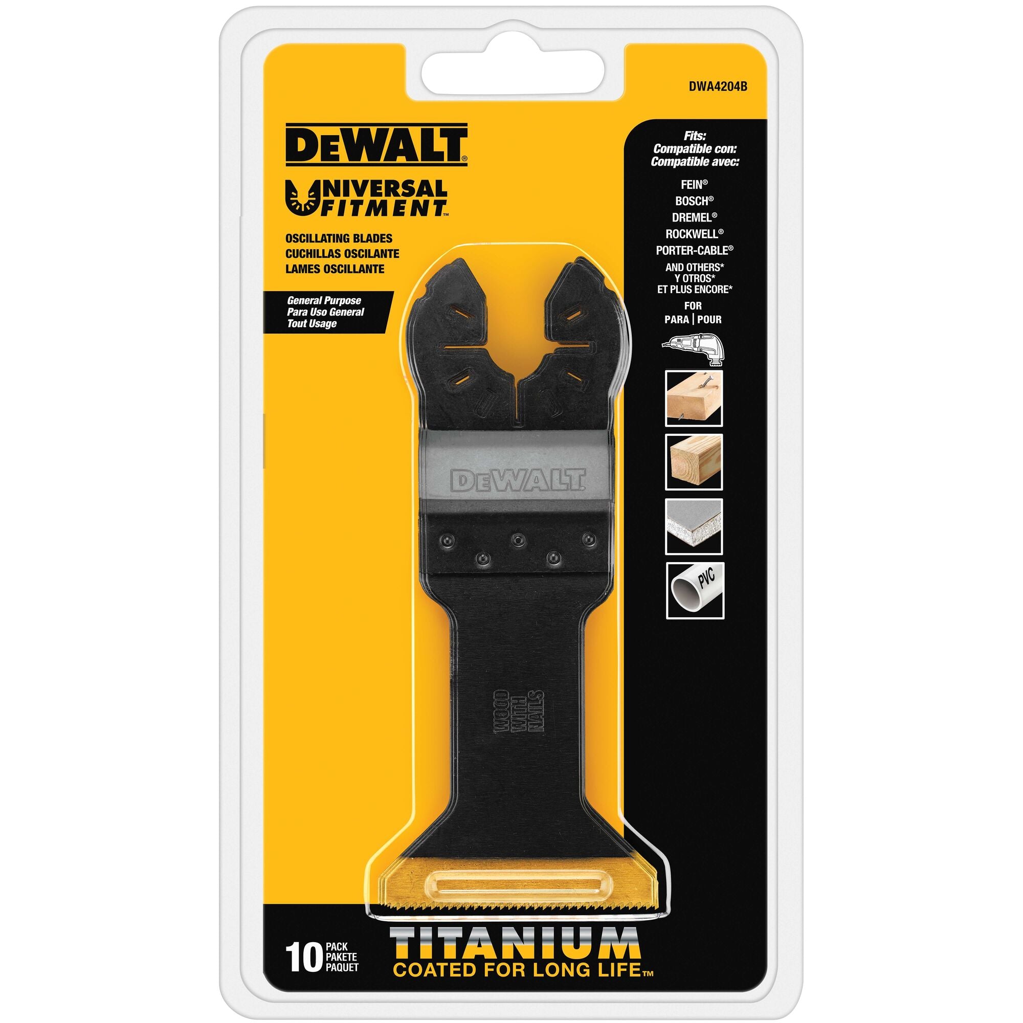 DeWALT Oscillating tool Blade General Purpose 1 3/4"Titanium Single