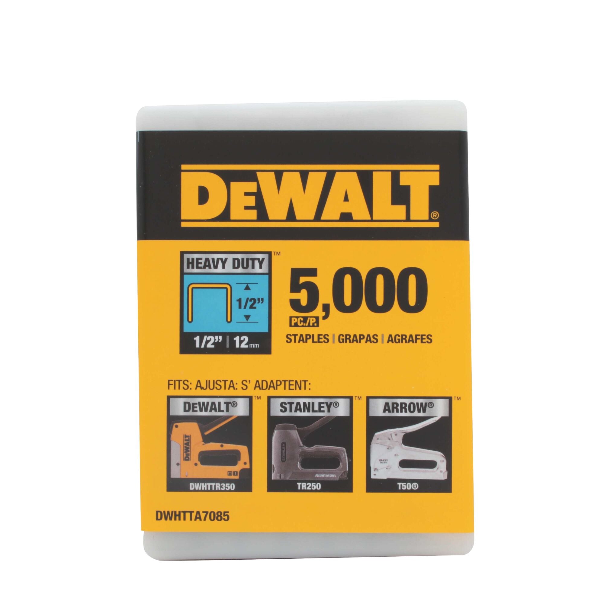 DeWALT Heavy Duty Staples 1/2" Crown (Box of 5000)