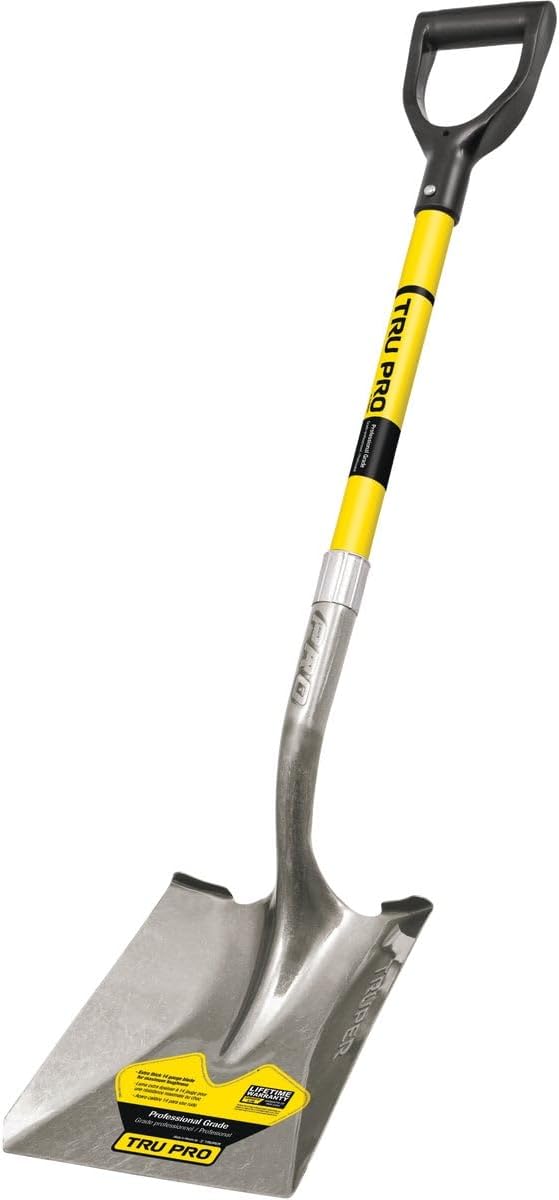 Truper 31201 TRU PRO Square Point Shovel + 29" Fiberglass Handle