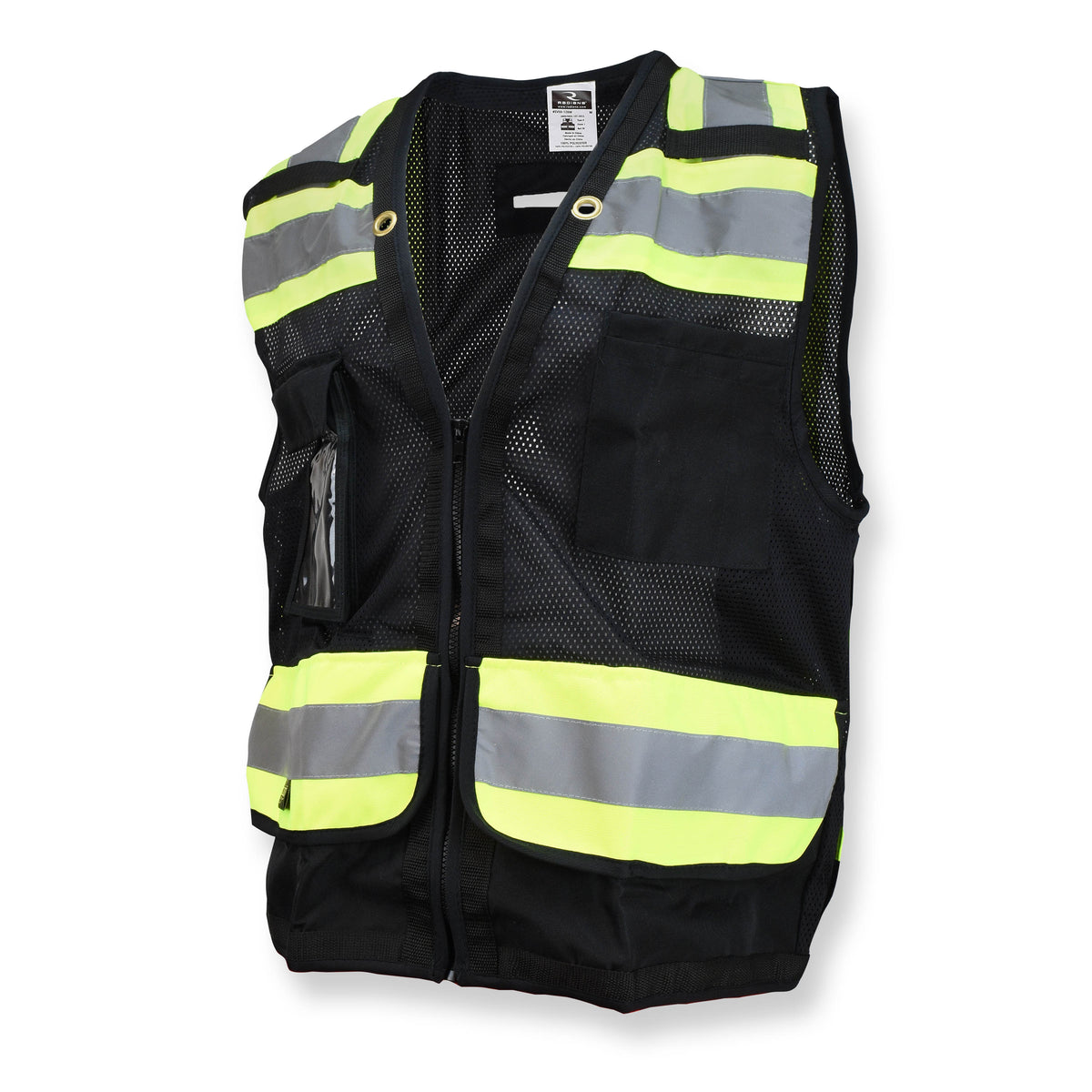 SV59-1 Chaleco de seguridad para topógrafo de servicio pesado tipo O Clase 1 con cremallera