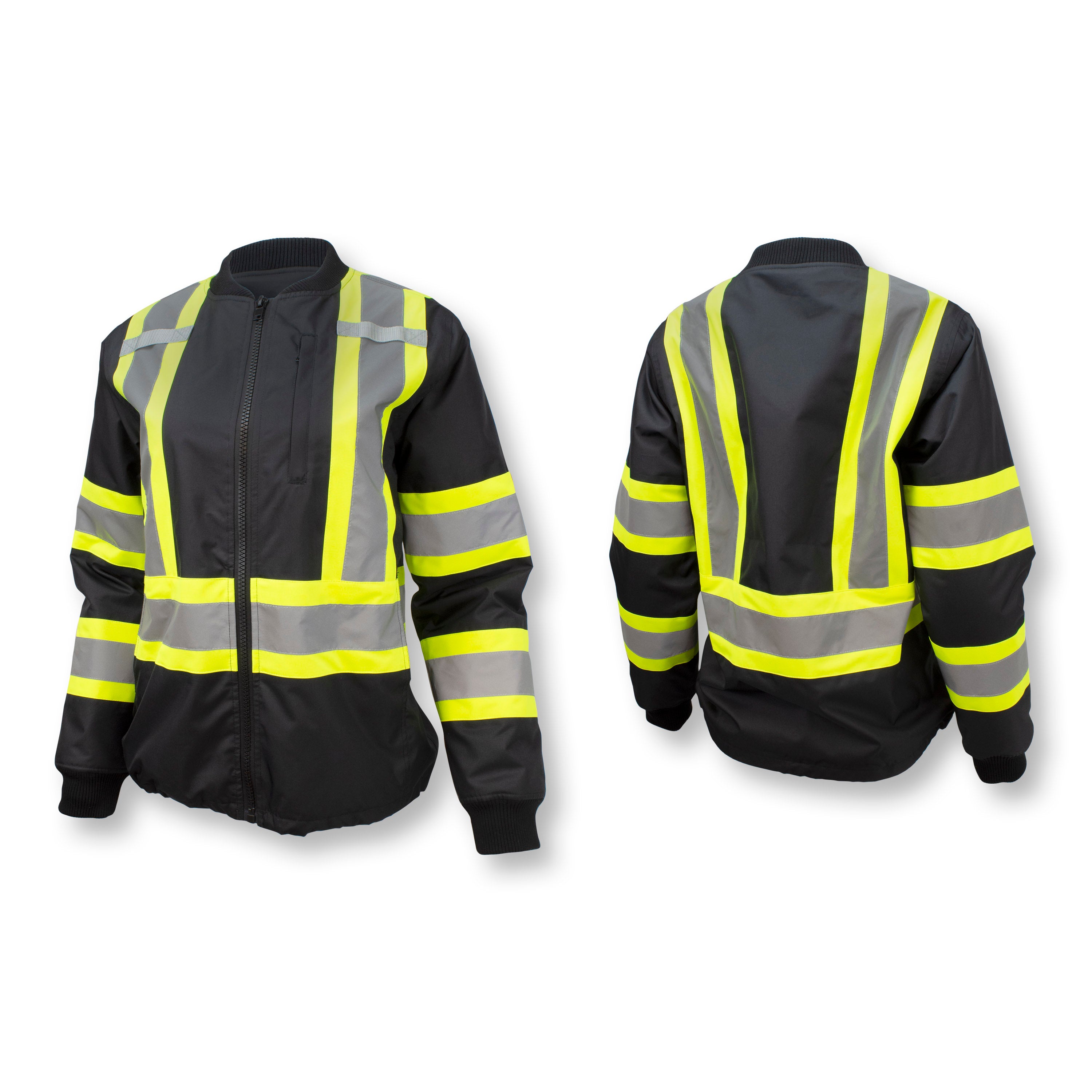 SJ910B-1ZGW Chaqueta bomber de alta visibilidad Clase 1 para mujer