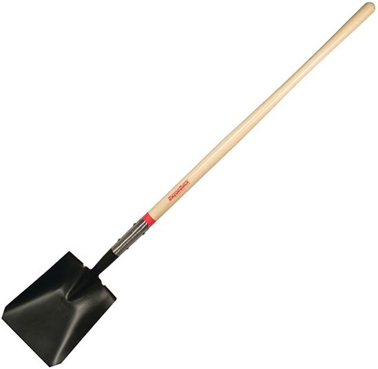 Razor-Back Square Point Shovel w/Tab Socket & Forward Turned Step, 48" Wood Handle