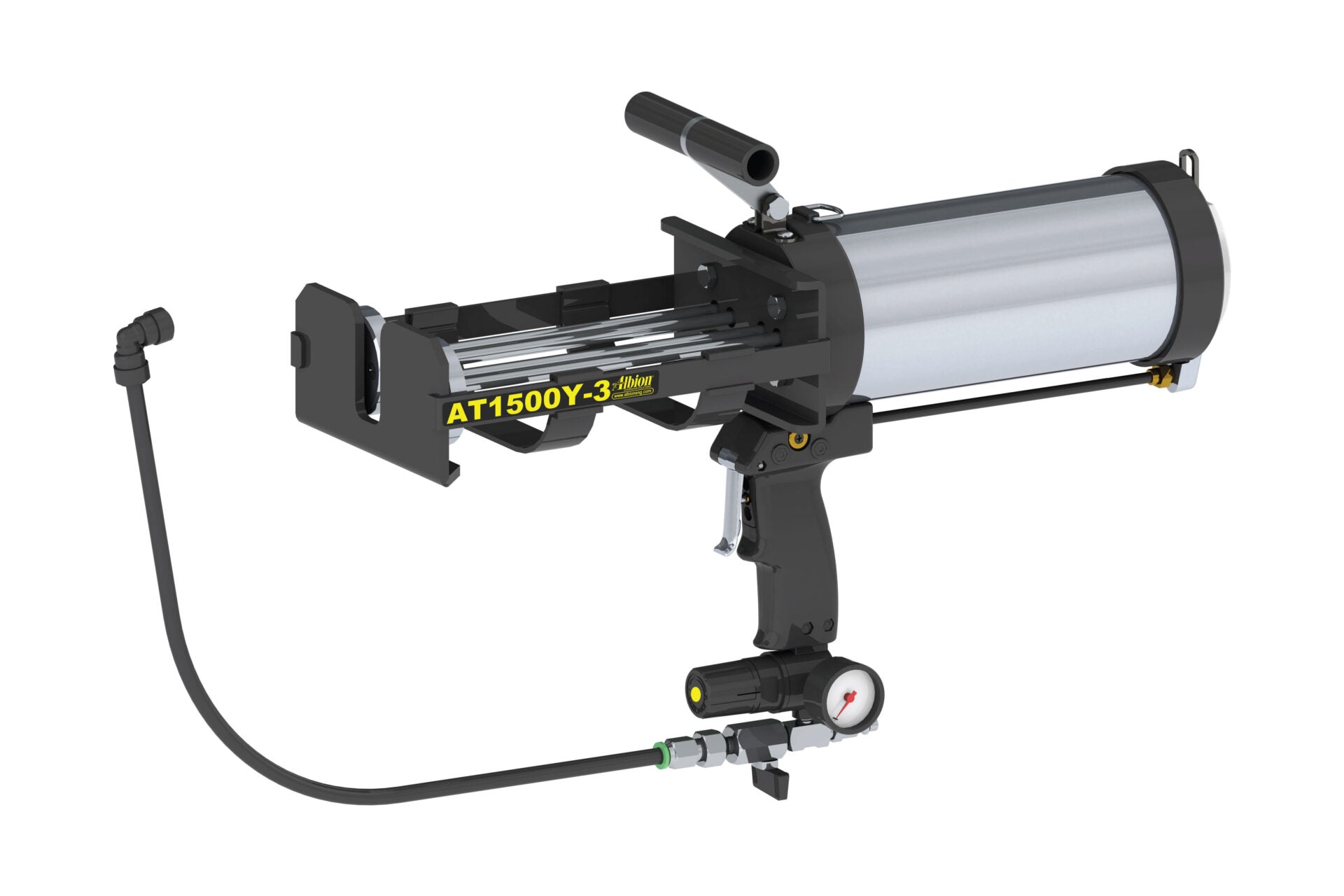 1500 Series AT Line Air-Powered Multi-Component Spray Cartridge Gun (1:1, Standard Configuration)
