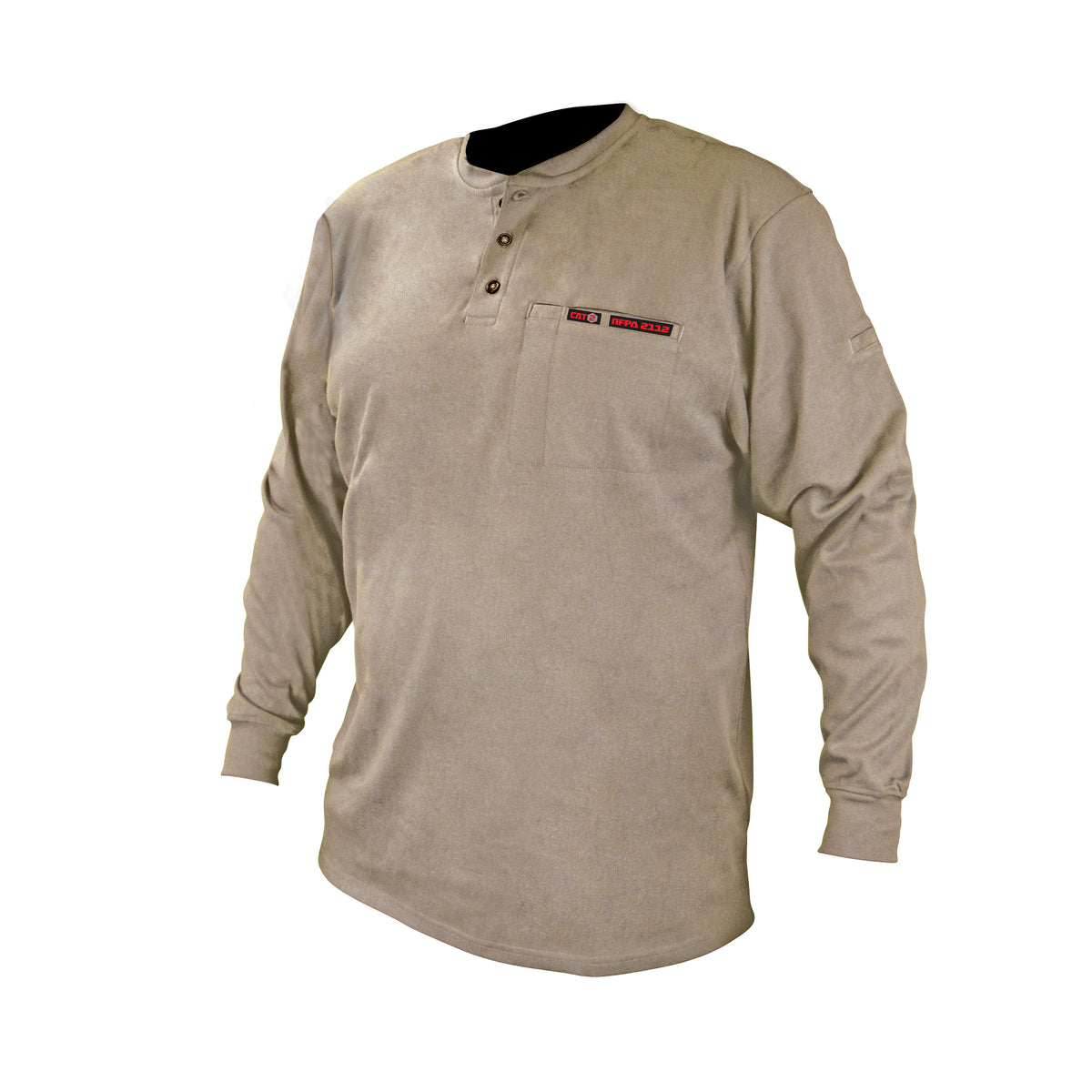 FRS-002 VolCore™ Long Sleeve Cotton Henley FR Shirt - WRYKER Construction Supply