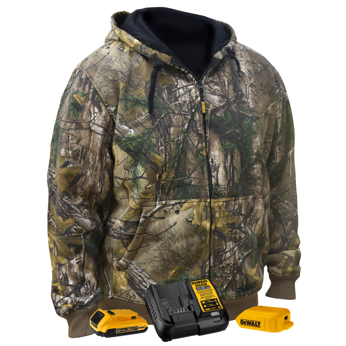 Men's Heated RealTree® XTRA Camouflage Hoodie Sweatshirt Kitted - WRYKER Construction Supply