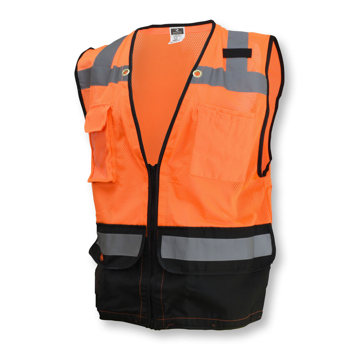 SV59B Chaleco de seguridad para topógrafo de servicio pesado tipo R Clase 2 con cremallera