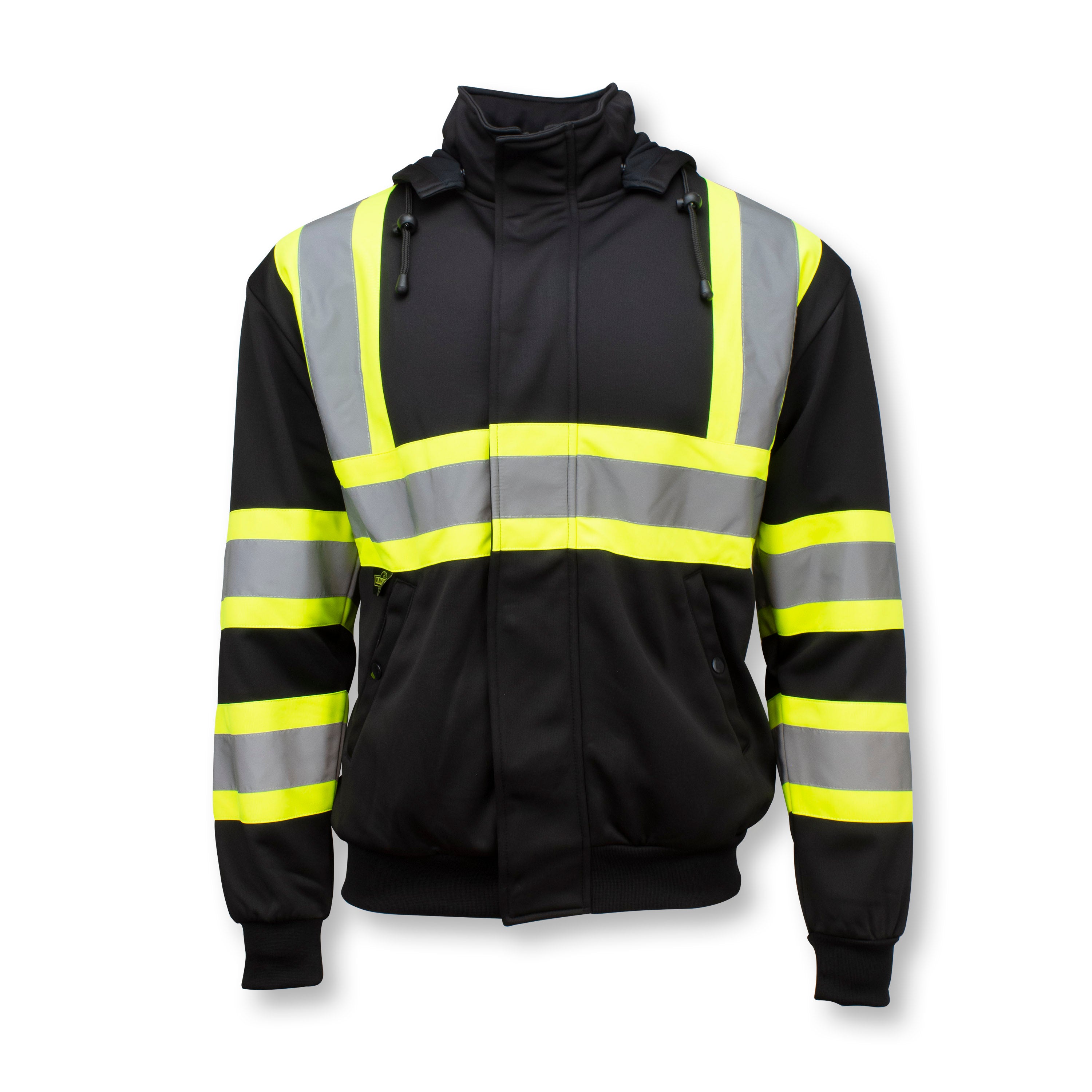 Radians SW01X-2 High Neck Zip Front X-Back Hooded Sweatshirt - WRYKER Construction Supply