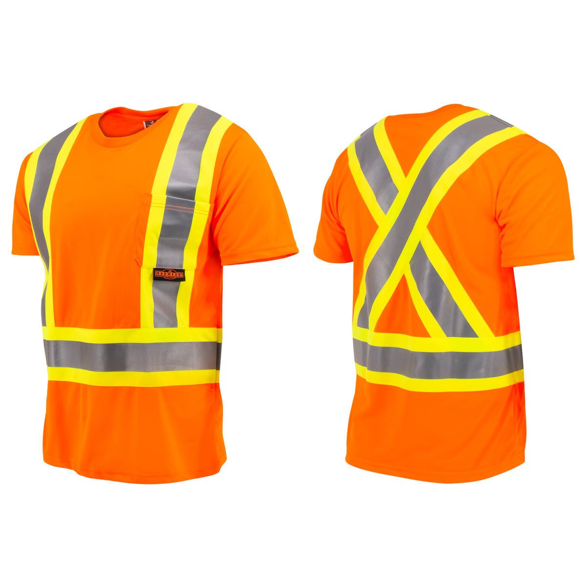 ST11X Class 2 Short Sleeve Safety T-Shirt X-Back - WRYKER Construction Supply