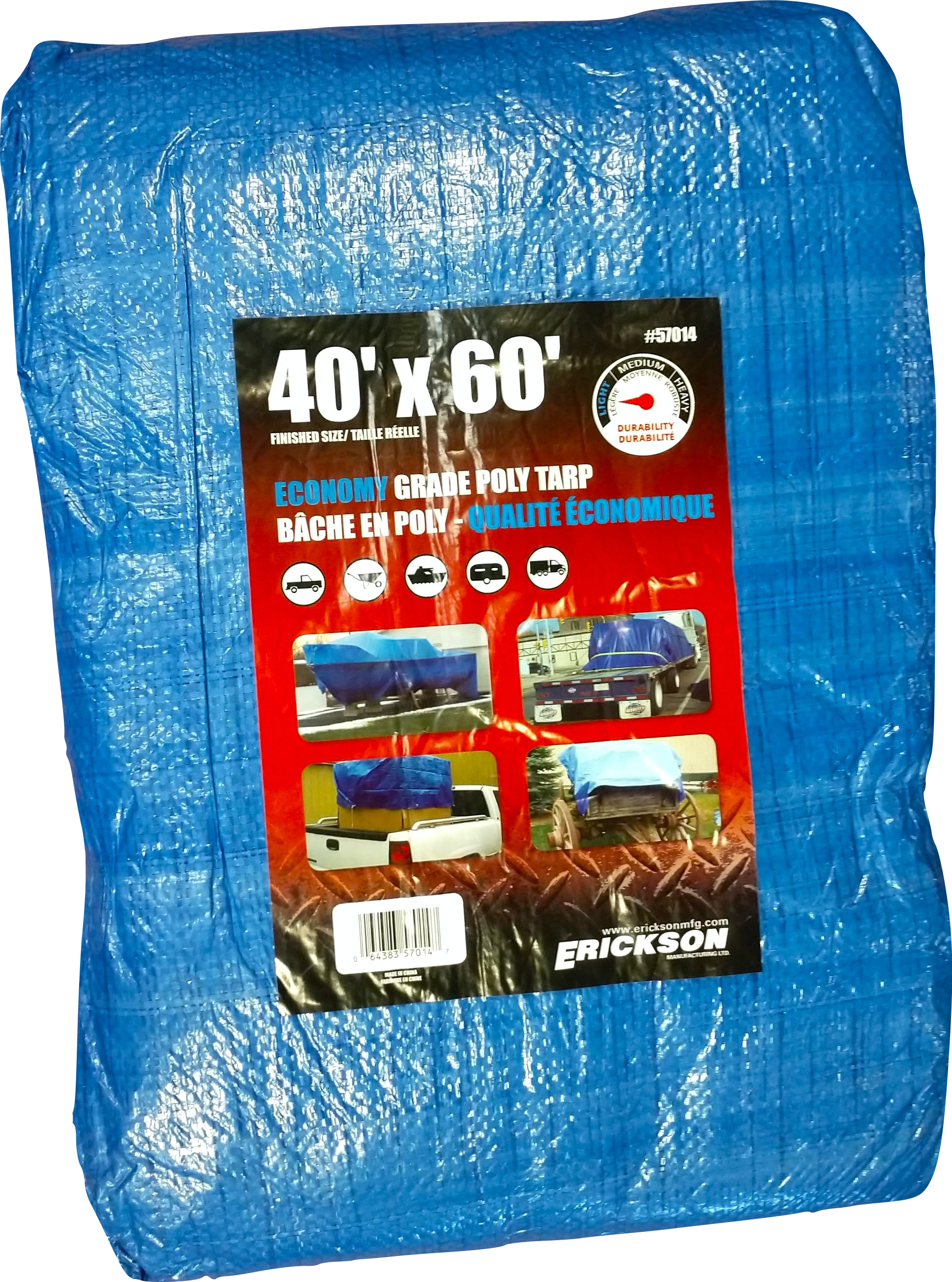 Light Weight (4 MIL) Blue Waterproof Tarp 40'X60'