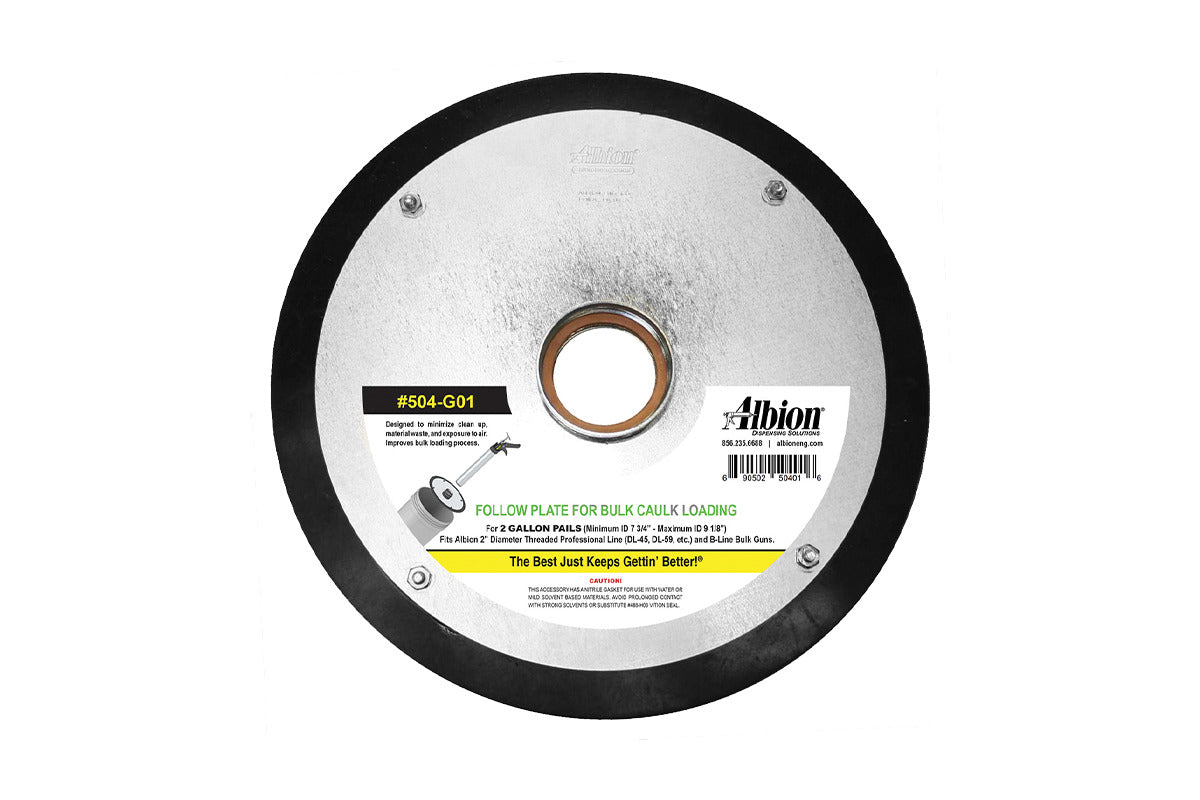 Threaded Follow Plate for 2 Gallon Pails