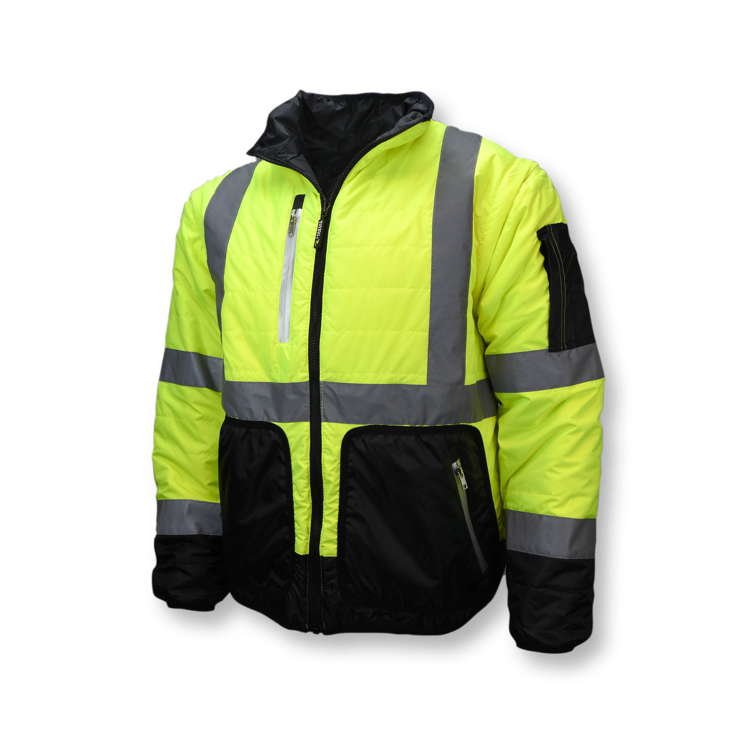 Radians SJ510 Quilted Reversible Jacket with Zip-Off Sleeves - WRYKER Construction Supply