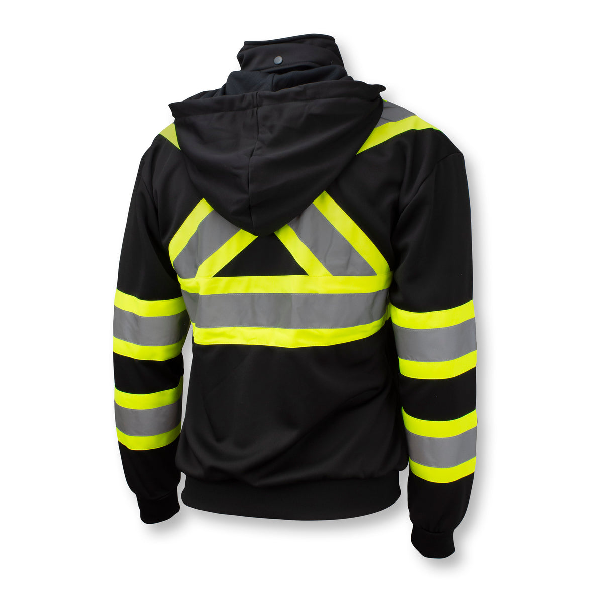Radians SW01X-2 High Neck Zip Front X-Back Hooded Sweatshirt - WRYKER Construction Supply