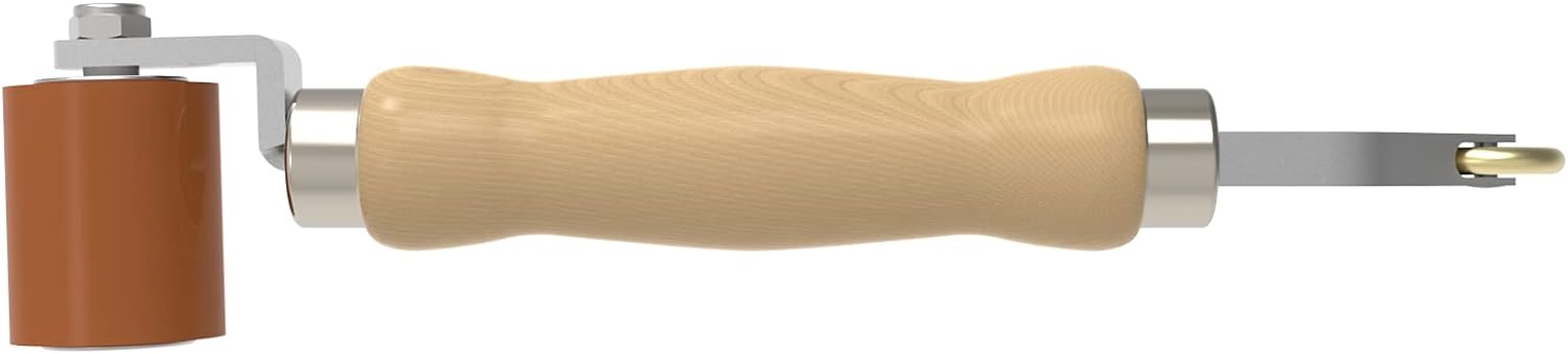 Everhard Double End Seam/Detail Roller | 1-7/16" X 1-3/4" Silicone Roller | 0.196" X 1-1/8" Brass Detailer