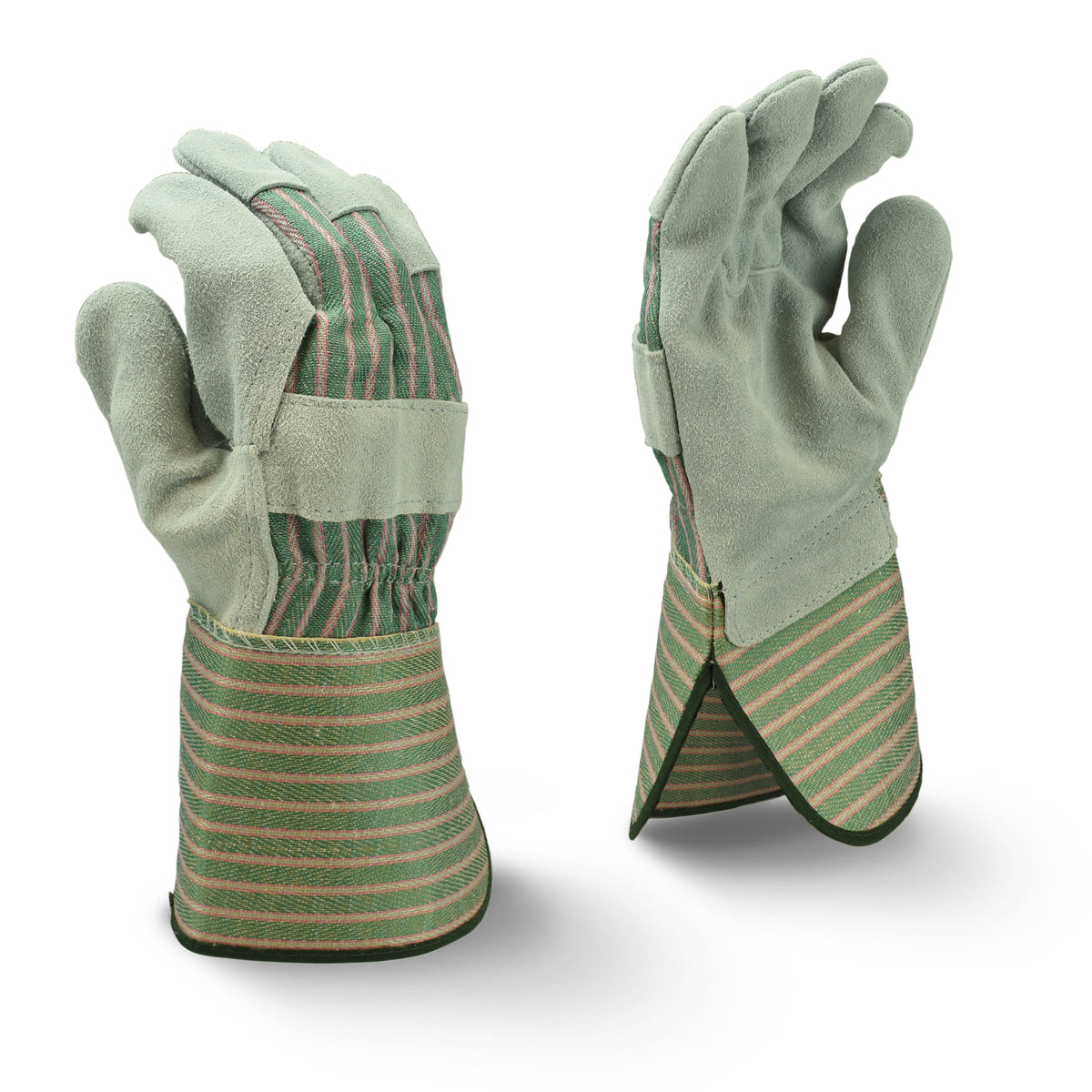 RWG3300G Select Shoulder Gray Split Cowhide Leather Glove with Gauntlet Cuff (Pack of 12) - WRYKER Construction Supply
