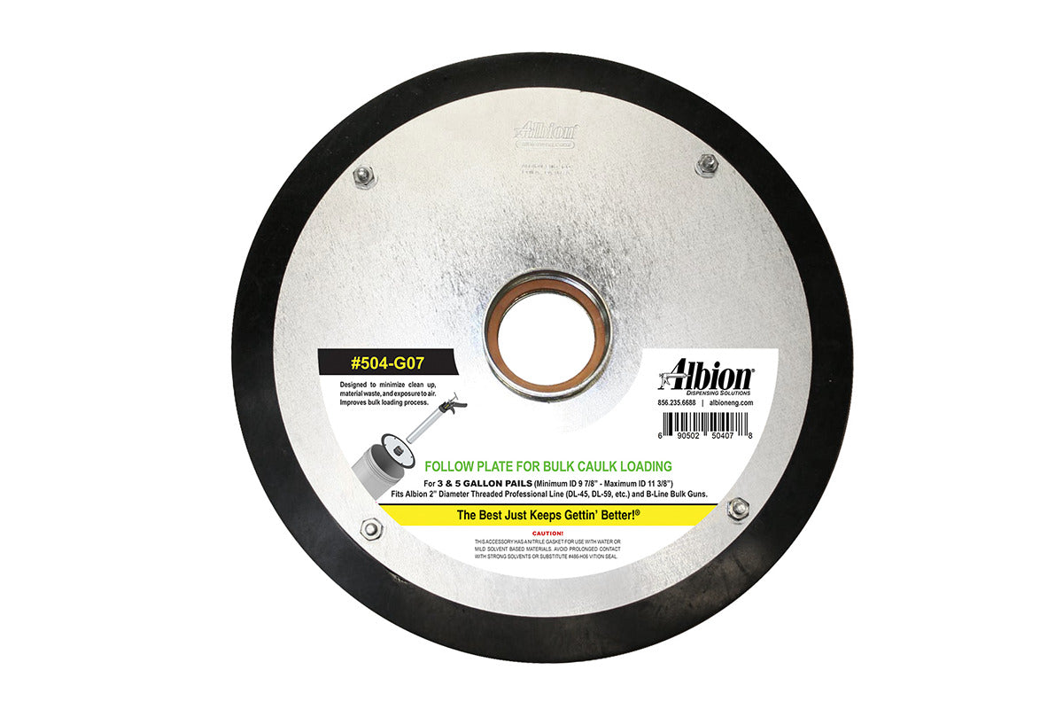 Threaded Follow Plate for 5 Gallon Pail