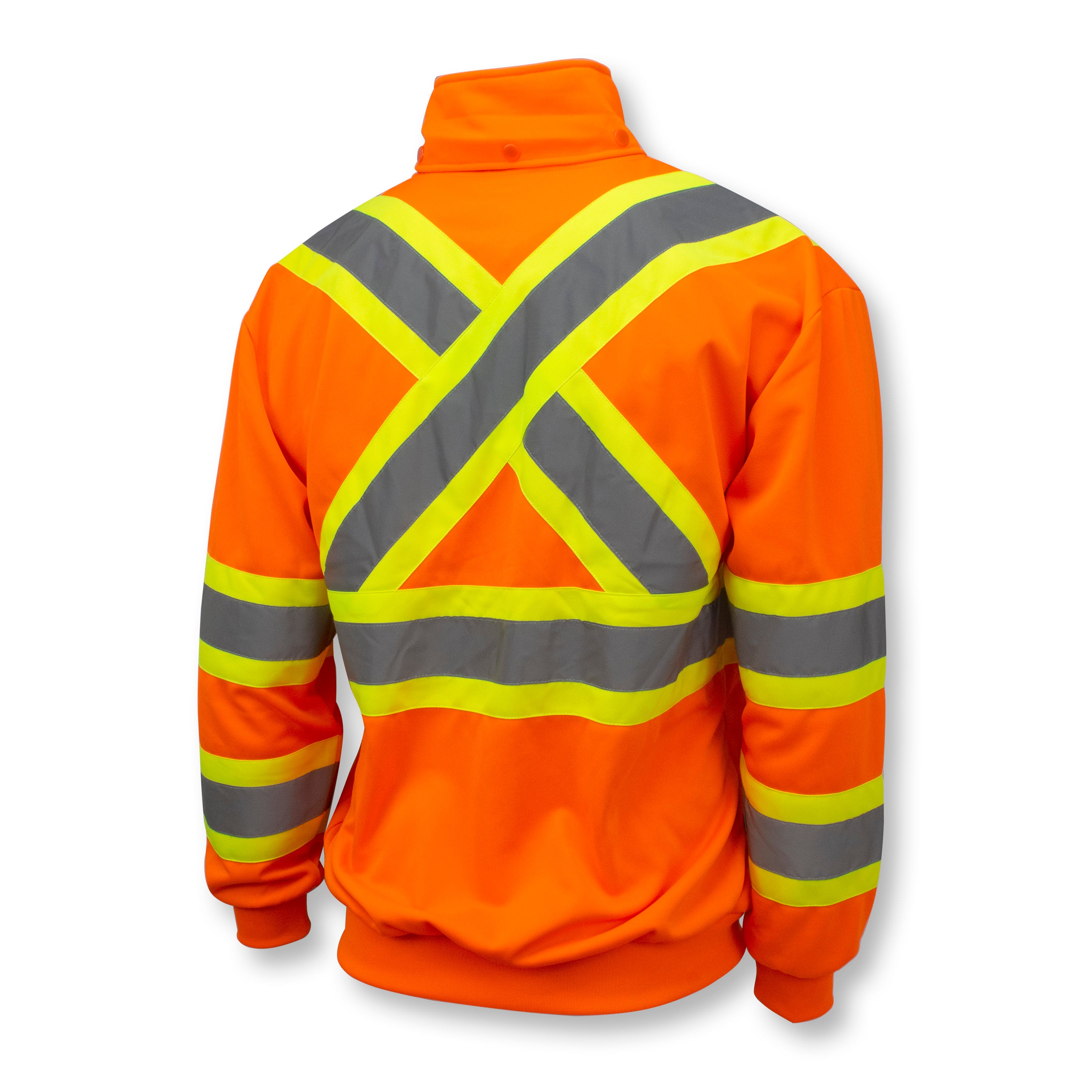 Radians SW01X-2 High Neck Zip Front X-Back Hooded Sweatshirt - WRYKER Construction Supply