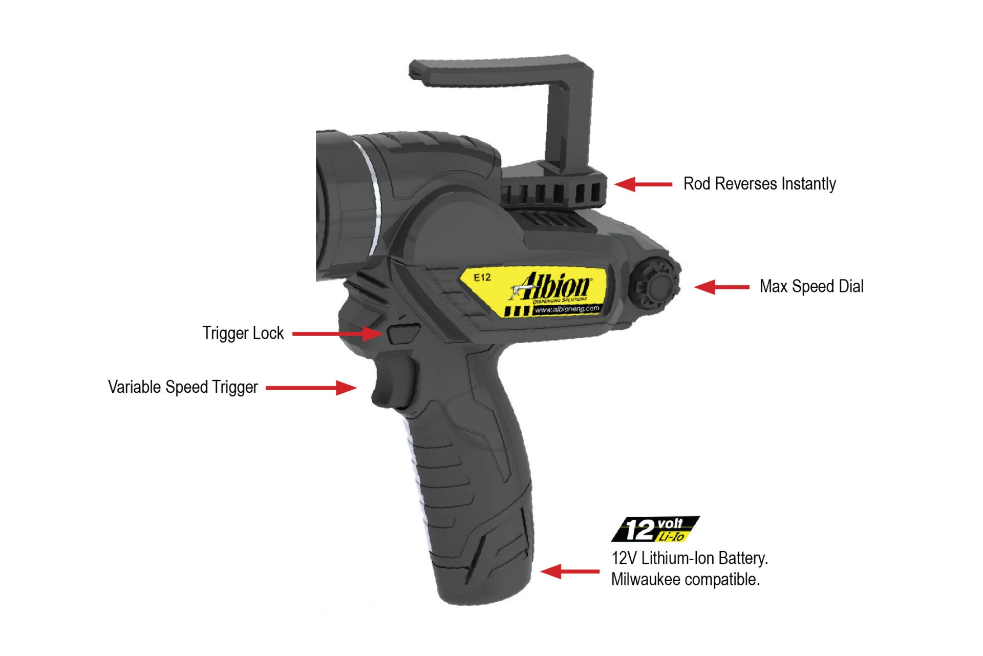 10oz Cordless Cartridge Gun 12 Volt
