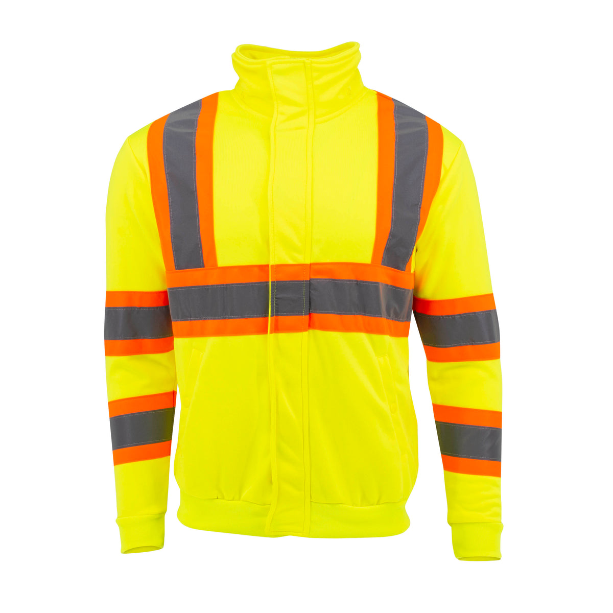 Radians SW01X-2 High Neck Zip Front X-Back Hooded Sweatshirt - WRYKER Construction Supply
