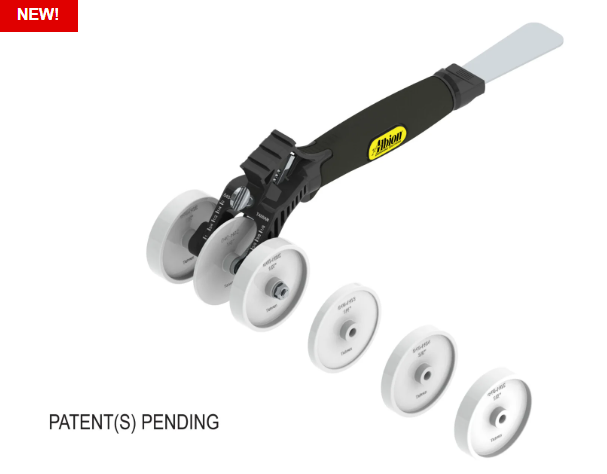 NEW! Backer Rod Insertion Tool with Soft Grip Handle and Picatinny Rail Mount 3 Wheel