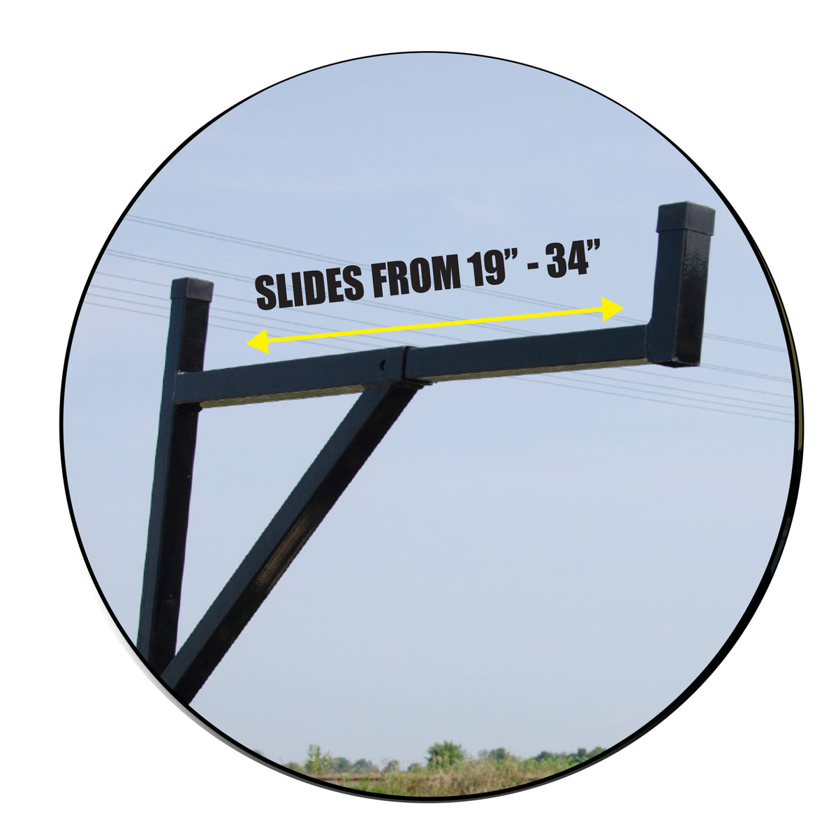 Truck Rack Universal for Short and Long Bed 250 Lbs Rated Telescoping Arms 19" -34" Wide - WRYKER Construction Supply
