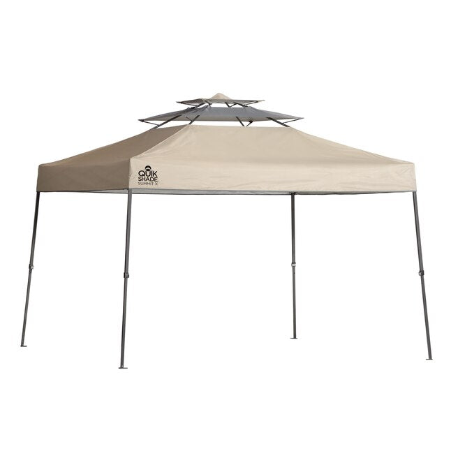 Quik Shade Summit10'x10' Shade Shelter SX100 Heavy Duty Taupe Vented Peak
