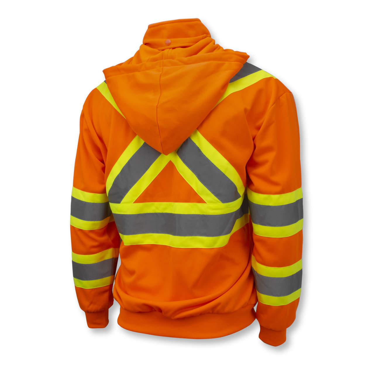 Radians SW01X-2 High Neck Zip Front X-Back Hooded Sweatshirt - WRYKER Construction Supply