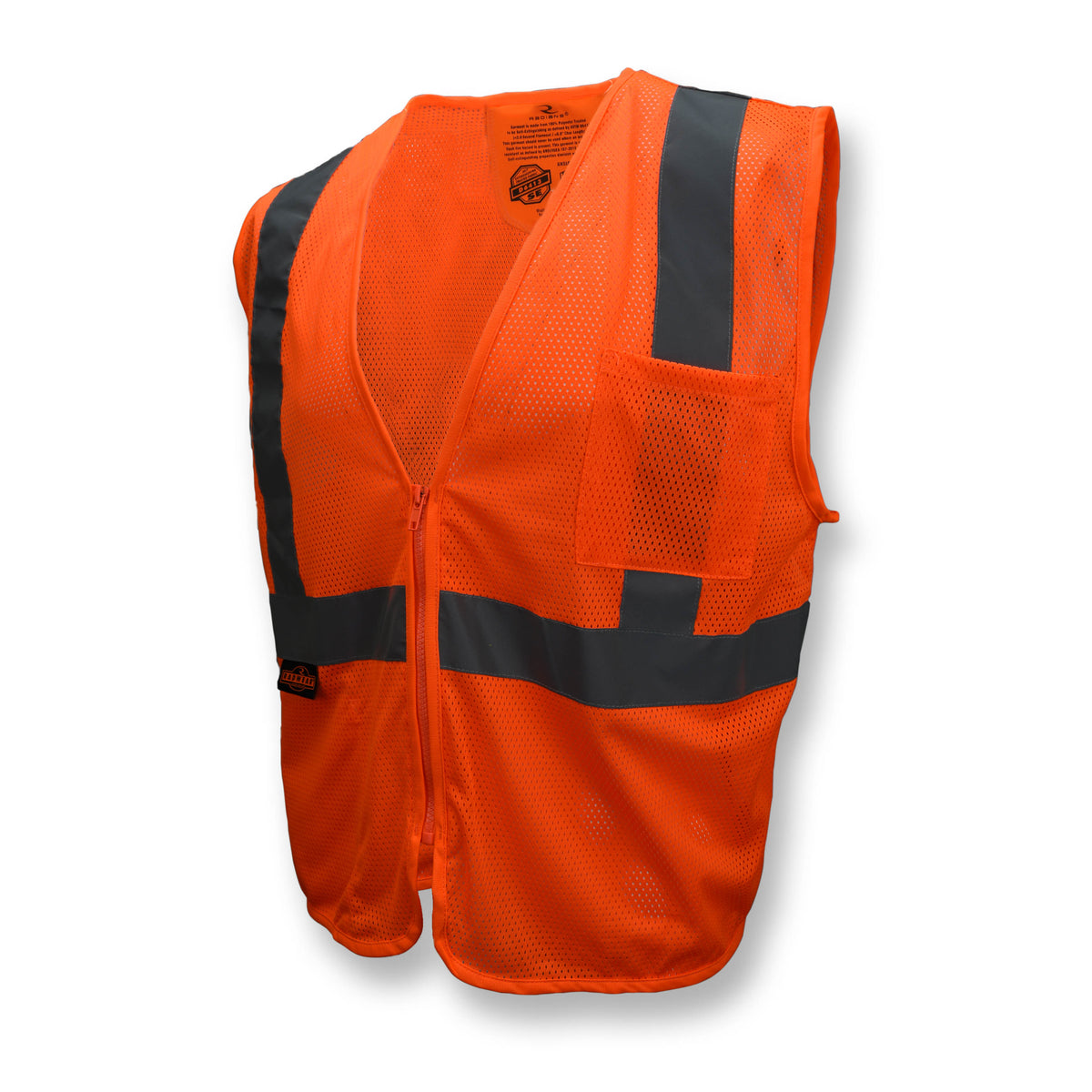 SV25 Economy Class 2 Self-Extinguishing Mesh Safety Vest with Zipper