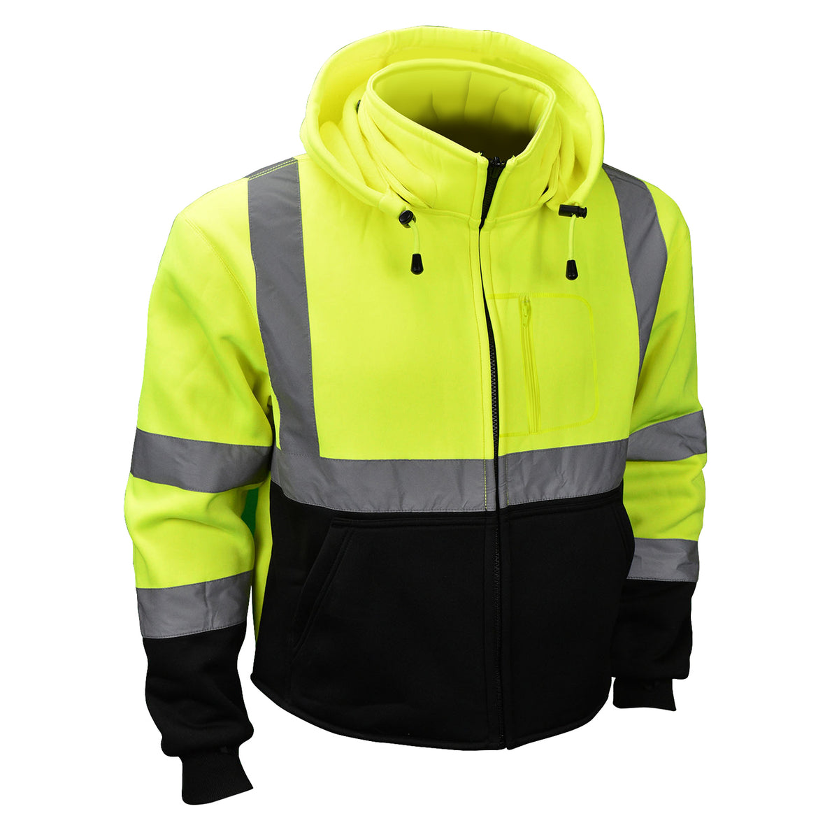 Color Blocked Hooded Sweatshirt with Removable Hood - WRYKER Construction Supply