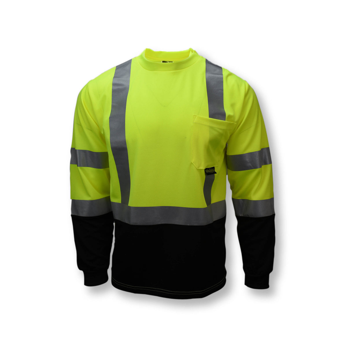 Long Sleeve Safety T-Shirt Class 3 Moisture Wicking ST21B - WRYKER Construction Supply