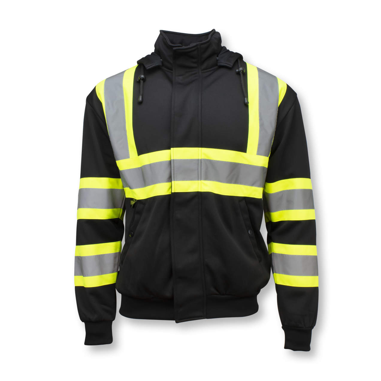 Radians SW01X-2 High Neck Zip Front X-Back Hooded Sweatshirt - WRYKER Construction Supply