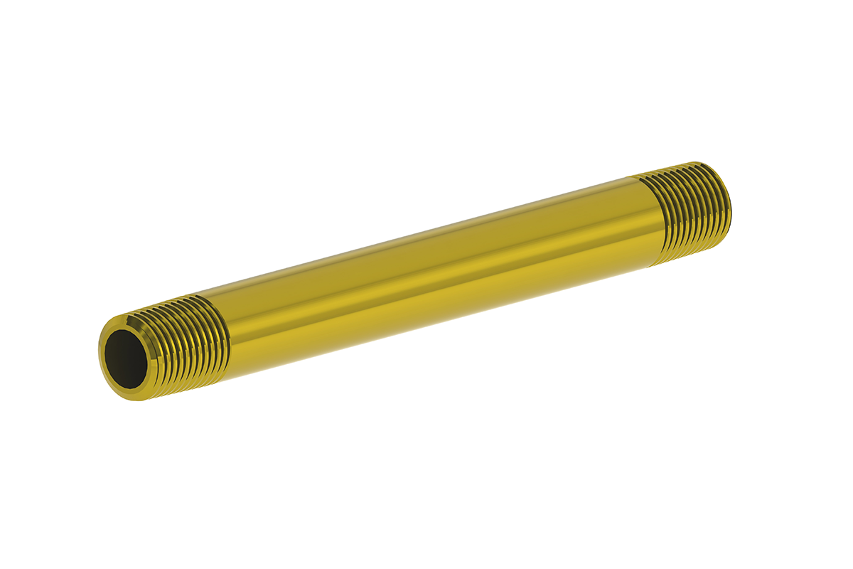 Brass Pipe Nipple, 1/8 NPT x 3 1/2