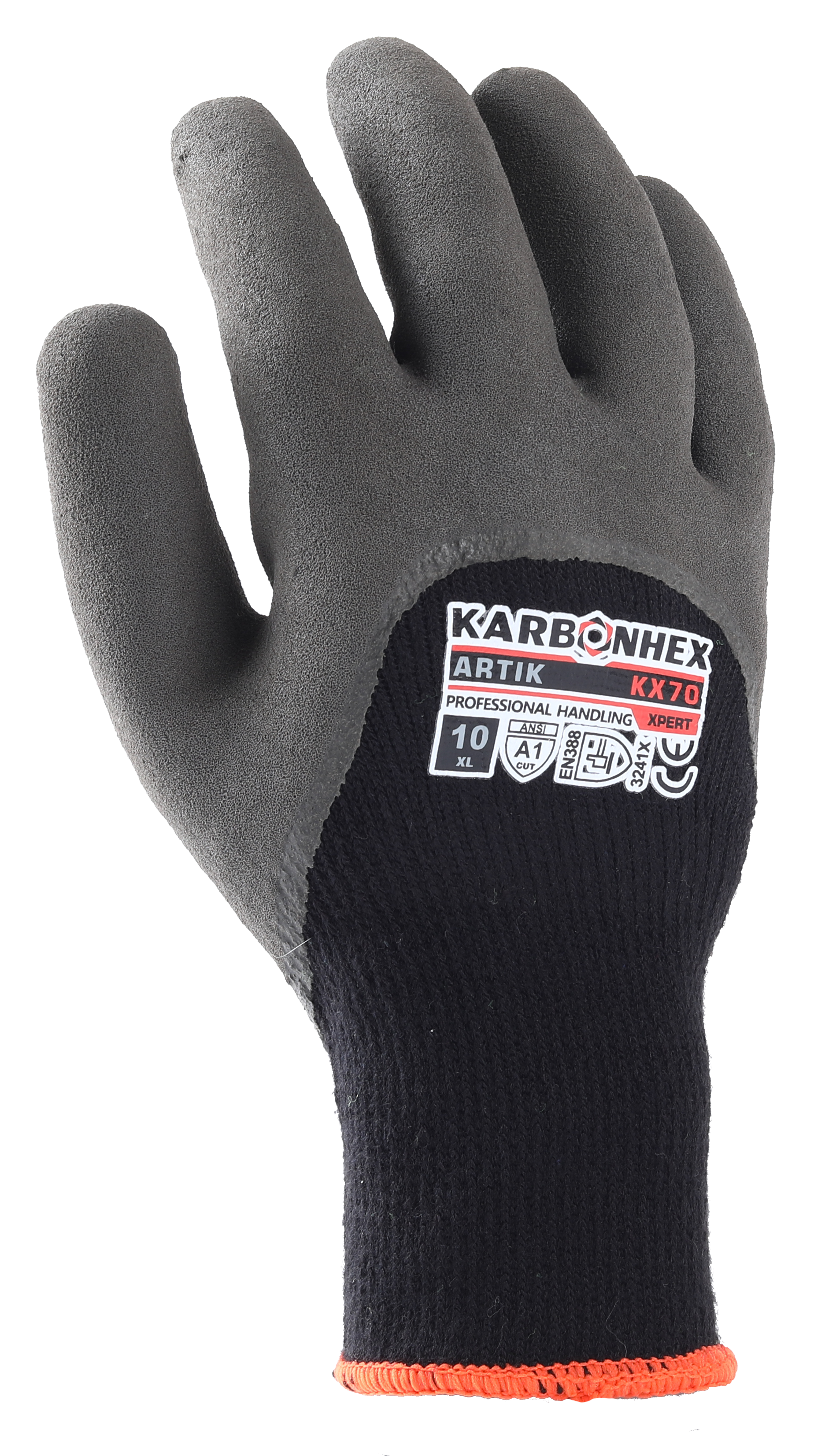 KarbonHex® KX70 by SW® Professional Built Cut-Resistant Winter Gloves with Cold Protection (Pack of 12)