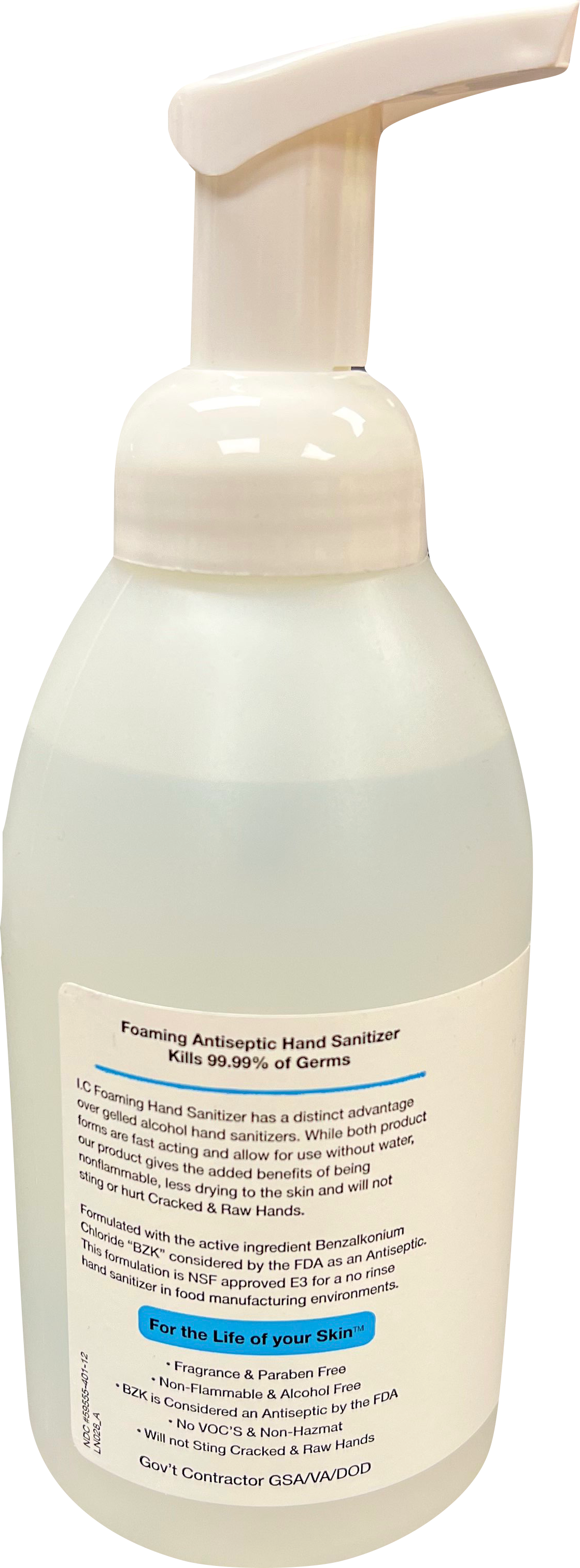 I.C. Foaming Hand Sanitizer 20 Oz. Foaming Pump Alcohol Free