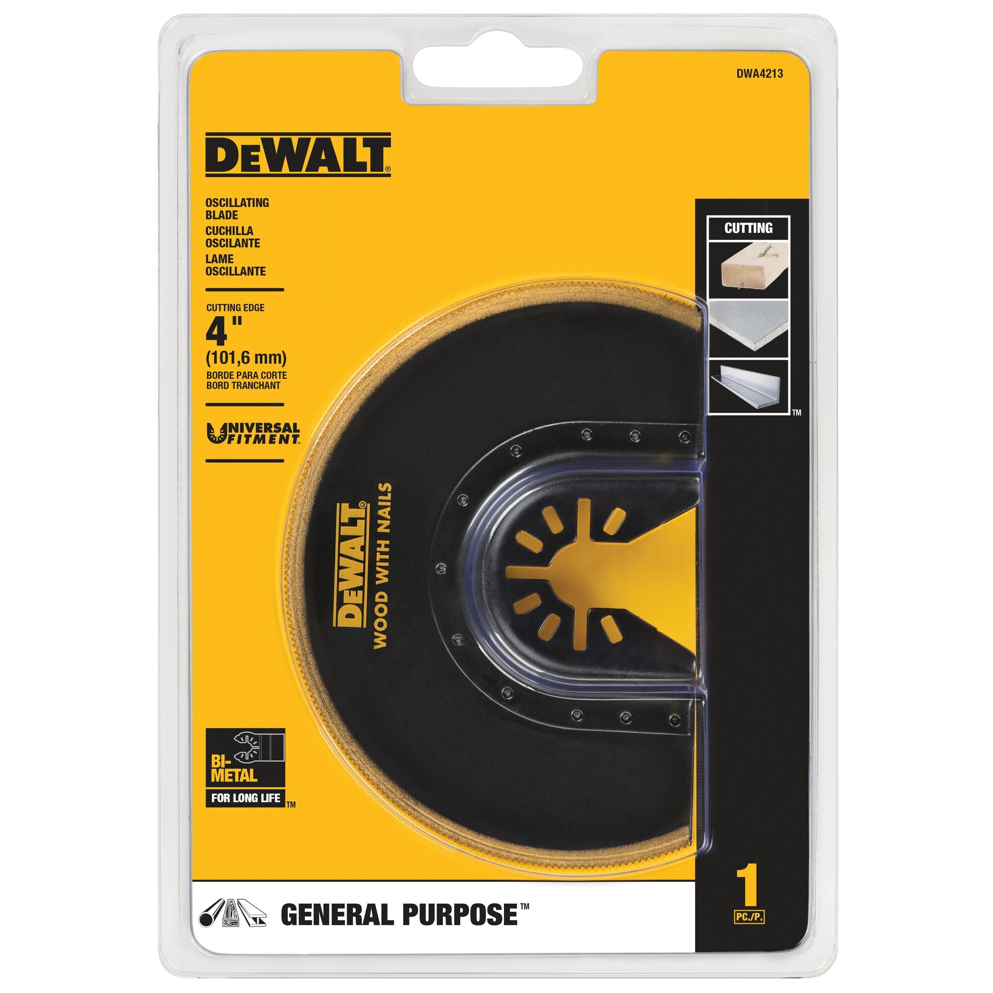 DeWALT Oscillating tool Blade Flush Cut semi-Circle Titanium