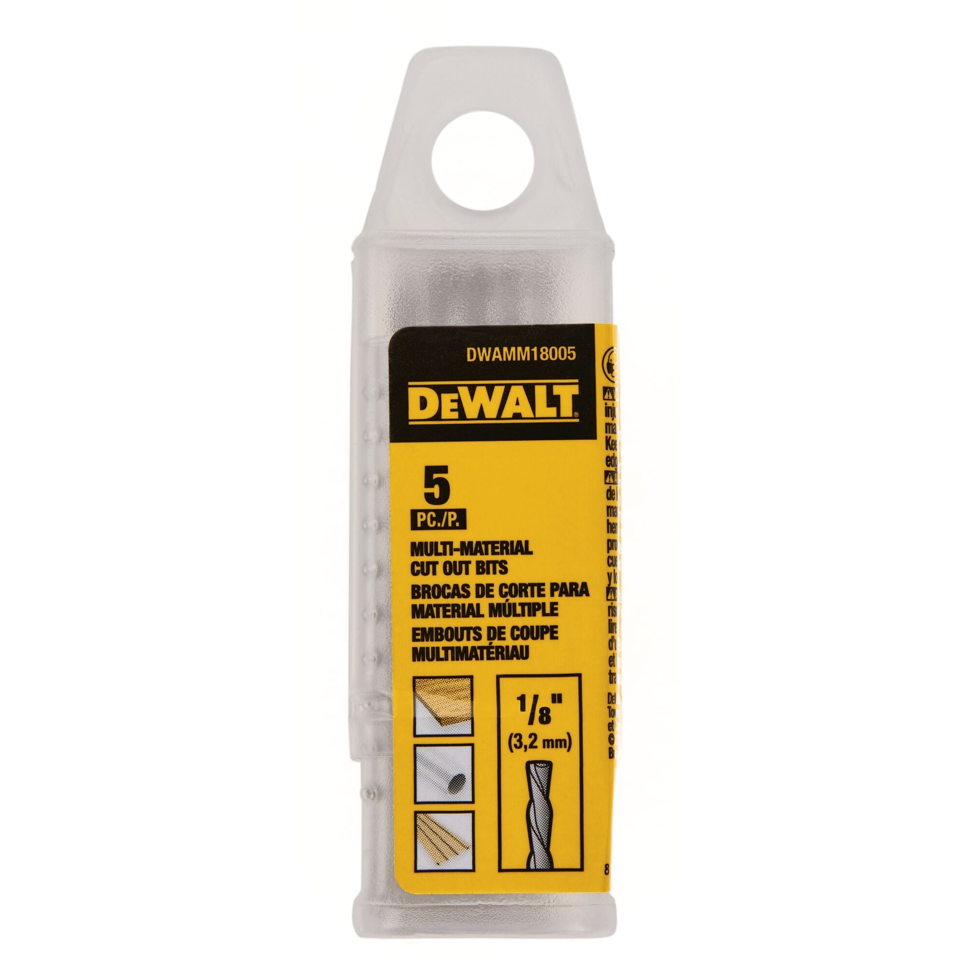 DeWALT Multi-Material 1/8" Cutout Bit (Pack of 5)