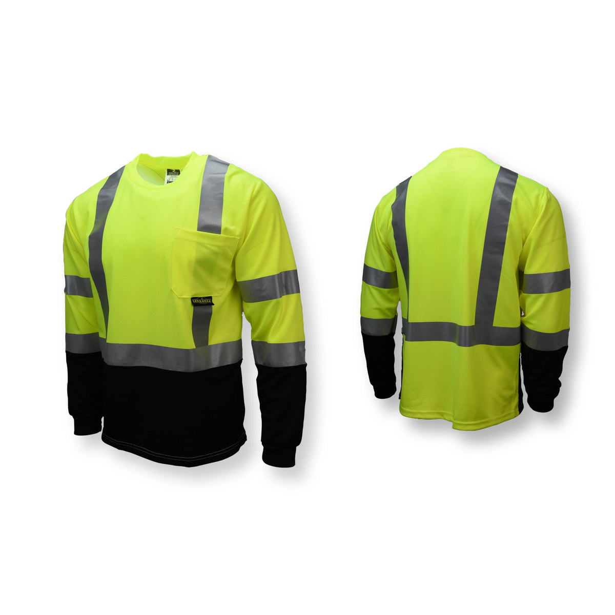 Long Sleeve Safety T-Shirt Class 3 Moisture Wicking ST21B - WRYKER Construction Supply
