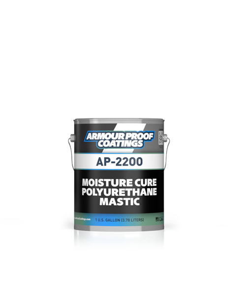 Armour Proof AP-2200 Polyurethane Mastic Silver Water Cure 1 Gallon